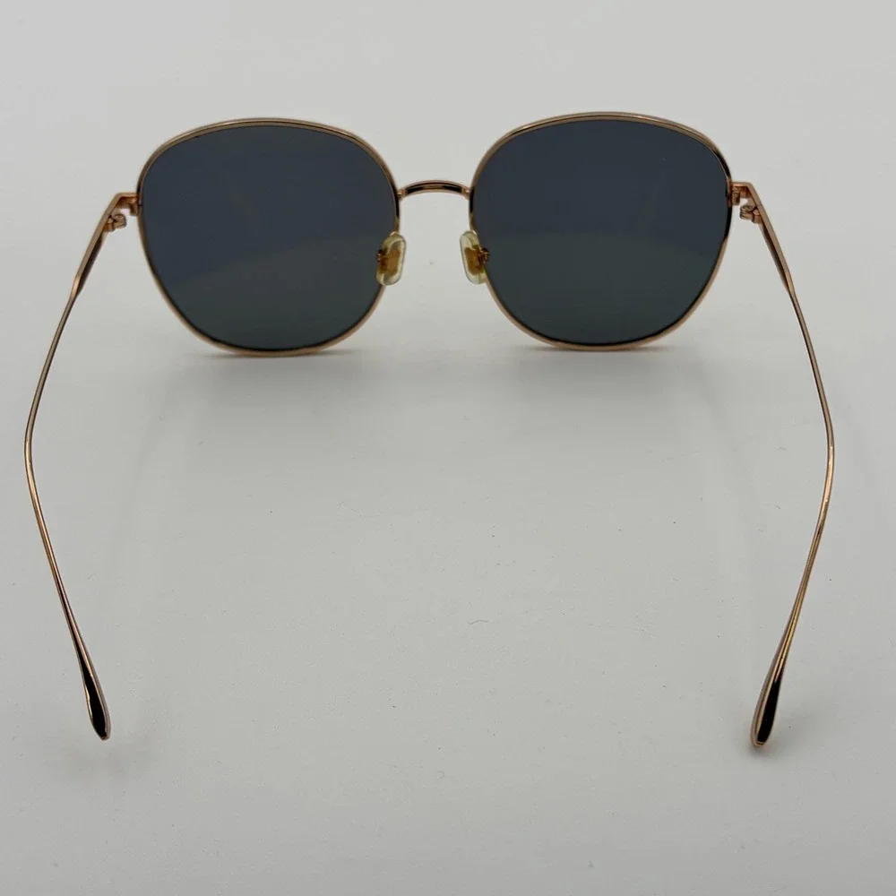 Gentle Monster Double Bread Sunglasses Gold Round Tinted + Case